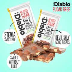 Image 2 for No Added Sugar Milk Chocolate Bar Hazelnuts 75g