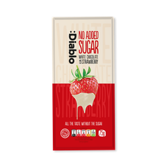 Image 1 for No Added Sugar White Chocolate Bar Strawberry 75g