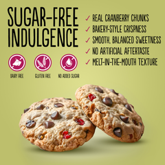 Image 3 for No Added Sugar Chocolate Chip and Cranberry Cookies 135g