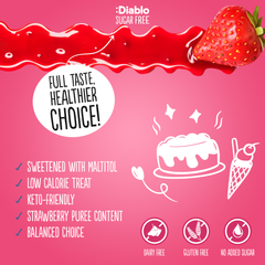 Image 3 for No Added Sugar Strawberry Dessert Sauce 355g