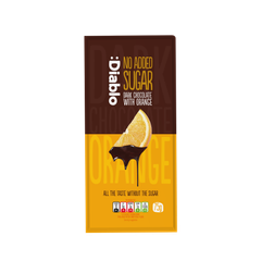 Image 2 for No Added Sugar Dark Chocolate Bar Orange 75g Pack of 12