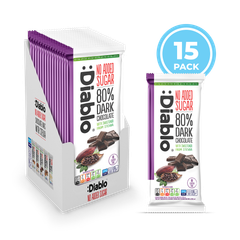 Image 1 for No Added Sugar 80% Dark Chocolate Bar 75g Pack of 15