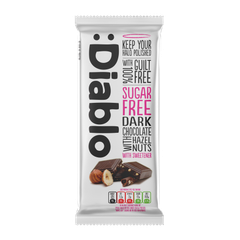 Image 2 for Sugar Free Dark Chocolate Bar Hazelnuts 85g Pack of 15