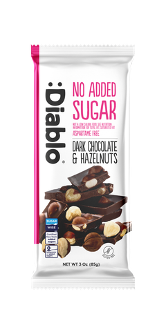 Image 2 for No Added Sugar Dark Chocolate Bar Hazelnuts 85g Pack of 15