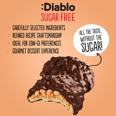 Image 5 for No Added Sugar Milk Chocolate Coated Cookies Caramel and Peanut 100g Pack of 18