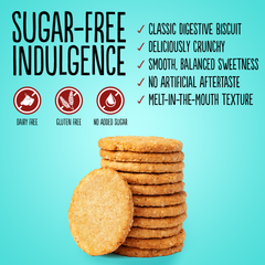 Image 4 for No Added Sugar Digestive Cookies 150g Pack of 18