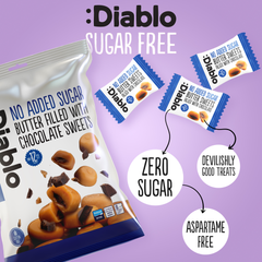 Image 3 for No Added Sugar Butter Sweets Filled with Chocolate 75g Pack of 16