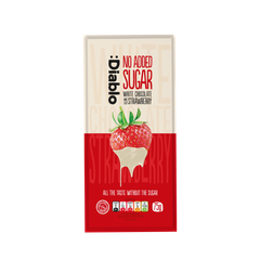Image 2 for No Added Sugar White Chocolate Bar Strawberry 75g Pack of 6