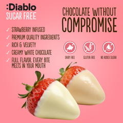 Image 4 for No Added Sugar White Chocolate Bar Strawberry 75g Pack of 6