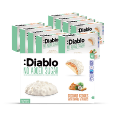 Image 1 for No Added Sugar Coconut Cookies Caramel and Peanut 100g Pack of 9