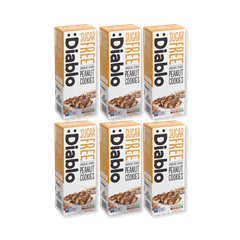 Image 1 for Sugar Free Chocolate Striped Peanut Cookies 150g Pack of 6