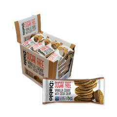 Image 1 for Sugar Free Vanilla Sandwich Cookie Cocoa Cream 44g Pack of 24