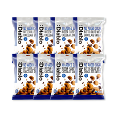 Image 1 for No Added Sugar Butter Sweets Filled with Chocolate 75g Pack of 8