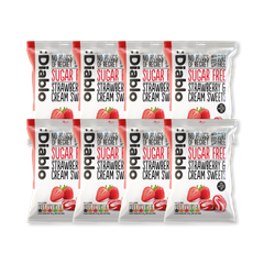 Image 1 for Sugar Free Strawberry and Cream Sweets 75g Pack of 8