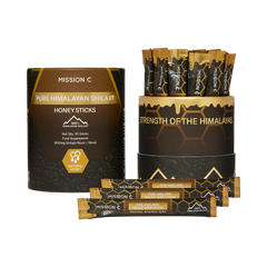 Image 3 for Mission C Pure Himalayan Shilajit Resin Honey Sticks with Natural Honey & Saffron - 30 Pack