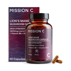 Image 1 for Mission C Lion’s Mane Capsules 8000mg with Vitamin B6 & B12 60 Vegan Capsules