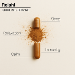 Image 1 for Mission C Reishi Capsules 6000mg with Ashwagandha + Magnesium 60 Vegan Capsules