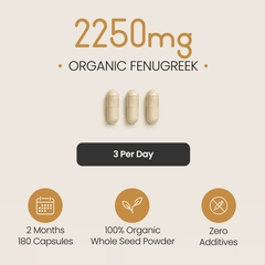 Image 3 for Organic Fenugreek - 2250mg Per Serving - 180 Capsules