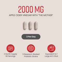 Image 3 for Apple Cider Vinegar Complex with Mother - 2000mg per Serving - 180 Capsules