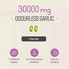 Image 3 for Odourless Garlic Softgels - 30,000mg per Serving - 180 Softgels