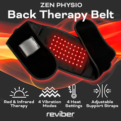 Image 3 for Zen Physio Lower Back Therapy Belt with Infrared Light, Heat & Vibration Massage Pad