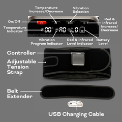 Image 4 for Zen Physio Lower Back Therapy Belt with Infrared Light, Heat & Vibration Massage Pad