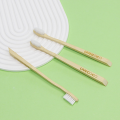 Image 3 for Bamboo Toothbrushes Castor Bean Oil - Medium Bristles - Adult 3Pack