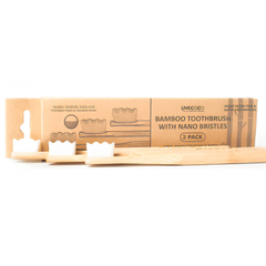 Image 1 for Bamboo Toothbrushes Nano Bristles - Super Soft Bristles - Adult 3Pack