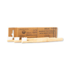 Image 1 for Bamboo Toothbrushes Nano Bristles - Super Soft Bristles - Kids 3Pack
