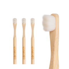 Image 2 for Bamboo Toothbrushes Nano Bristles - Super Soft Bristles - Kids 3Pack
