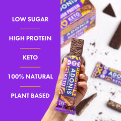 Image 4 for ADONiS Double Choc Crisp Keto Hight Protein Bar (16x45g)