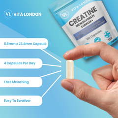 Image 4 for Creatine Monohydrate Complex Capsules + BCAAs 2000mg 120 Capsules