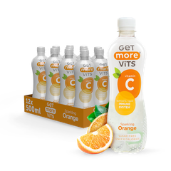 Image 1 for Get More Vitamin C Sparkling Orange 12x500ml