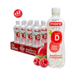 Image 1 for Get More Vitamin D Still Raspberry & Pomegranate 12x500ml