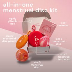 Image 2 for Reusable Menstrual Discs With Pull-Off Ring S & L - comfydisc Orange & Red (2pcs)