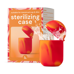 Image 1 for Menstrual Cup Sterilizer For Discs & Cups - comfycase Red & Orange (1pcs)