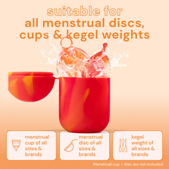 Image 2 for Menstrual Cup Sterilizer For Discs & Cups - comfycase Red & Orange (1pcs)
