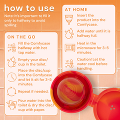 Image 3 for Menstrual Cup Sterilizer For Discs & Cups - comfycase Red & Orange (1pcs)