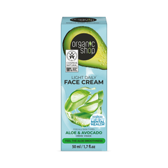 Image 4 for Light Daily Face Cream for all skin types Aloe & Avocado 50ml