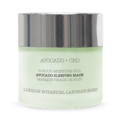 Image 2 for London Botanical Laboratories  Avocado + CBD | 8-Hour Moisture Fill Avocado Sleeping Mask 50ml