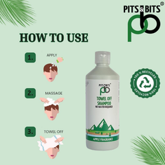 Image 3 for Pits and Bits Rinse Free Shampoo Apple Fragrance No Additional Water Or Rinsing Required 500ml