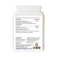 Image 2 for Ginkgo Biloba 120mg | Equivalent to 6,000mg | 60 Capsules