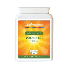 Image 1 for Wholefood Vitamin D3 2500IU/62.5μg | 60 Capsules