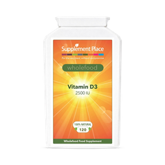 Image 1 for Wholefood Vitamin D3 2500IU/62.5μg | 120 Capsules