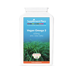 Image 1 for Vegan Omega 3 625mg | EPA+DHA+EPA | 120 Capsules