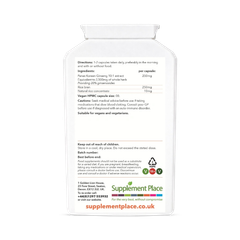 Image 2 for Panax Korean Ginseng Equiv. to 2,500mg | 20% Ginsenosides | 120 Capsules