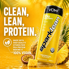 Image 4 for Sparklean Protein Drink Tropical Flavour 330ml x 4
