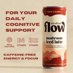 Image 2 for Mindfuel Flow Lion’s Mane Mushroom Oat Latte Salted Caramel 250ml