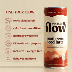 Image 4 for Mindfuel Flow Lion’s Mane Mushroom Oat Latte Salted Caramel 250ml