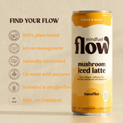 Image 4 for Mindfuel Flow Reishi Mushroom Oat Latte Banoffee 6 x 250ml